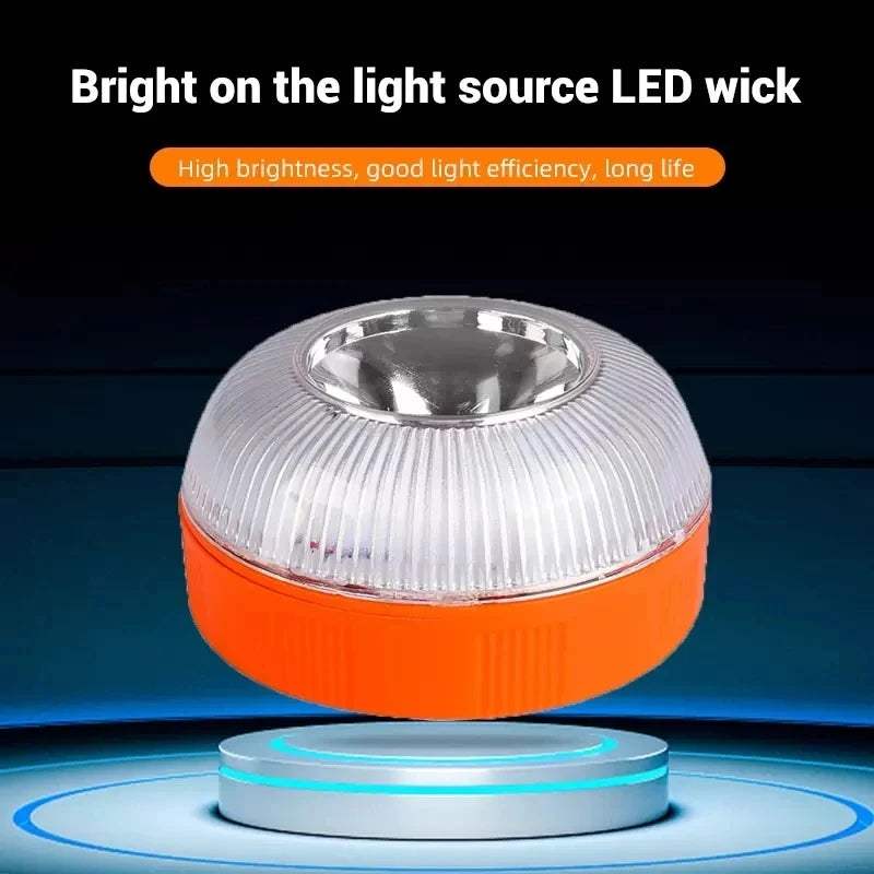 USB Rechargeable Car Emergency Beacon Light with Magnetic Strobe