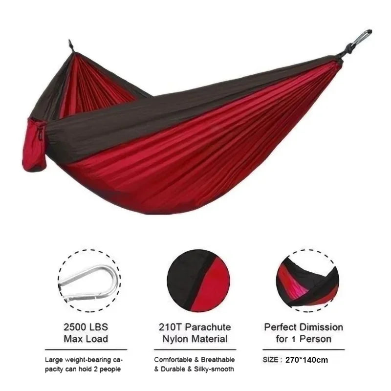 Single Person Outdoor Camping Hammock With Nylon