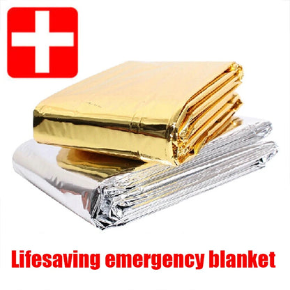 Windproof Waterproof Foil Thermal Blanket for Camping Hiking