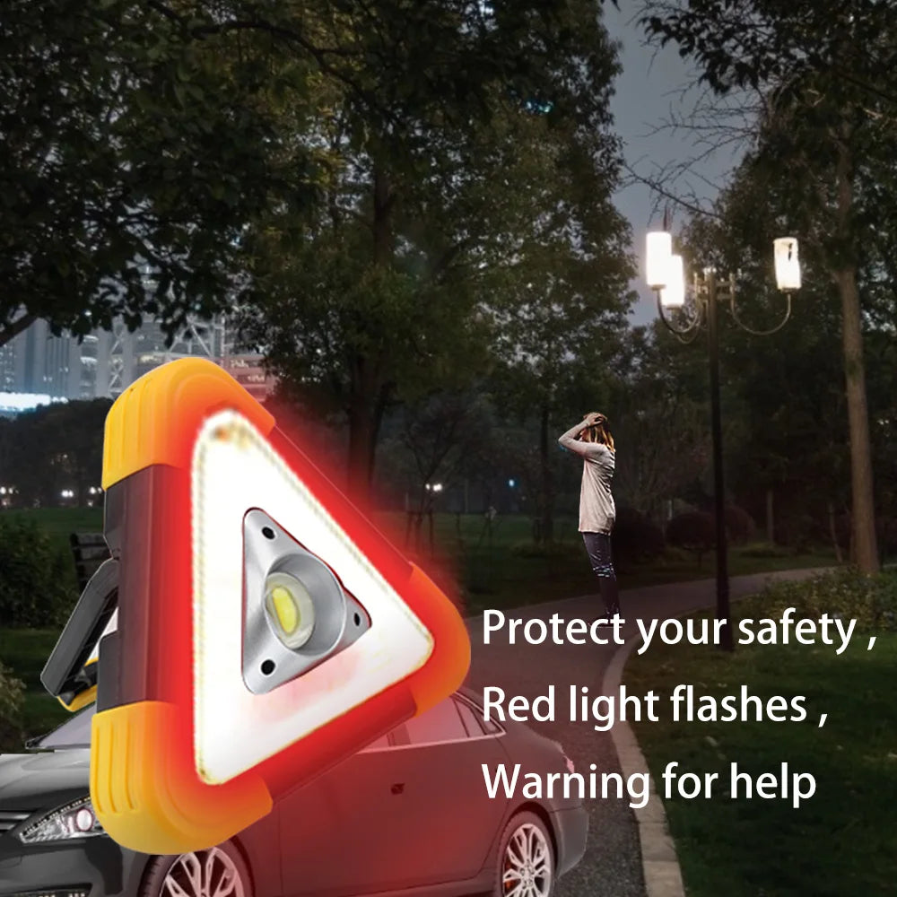 LED Car Emergency Warning Light & Safety Triangle