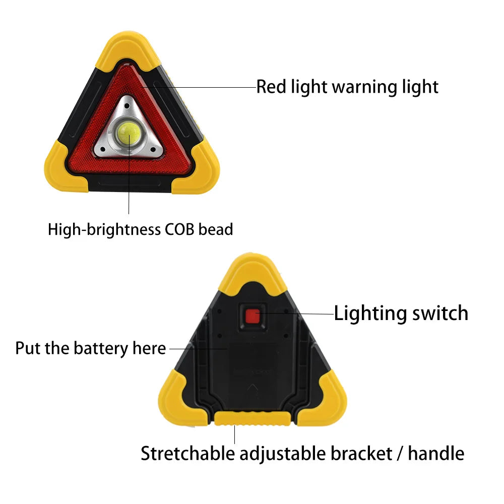 LED Car Emergency Warning Light & Safety Triangle