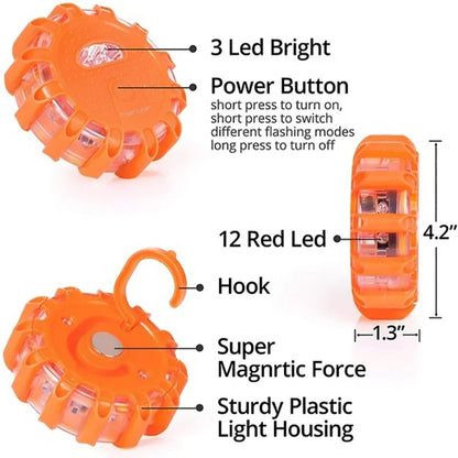 LED Warning Light – Rechargeable 9-Mode Safety Flare