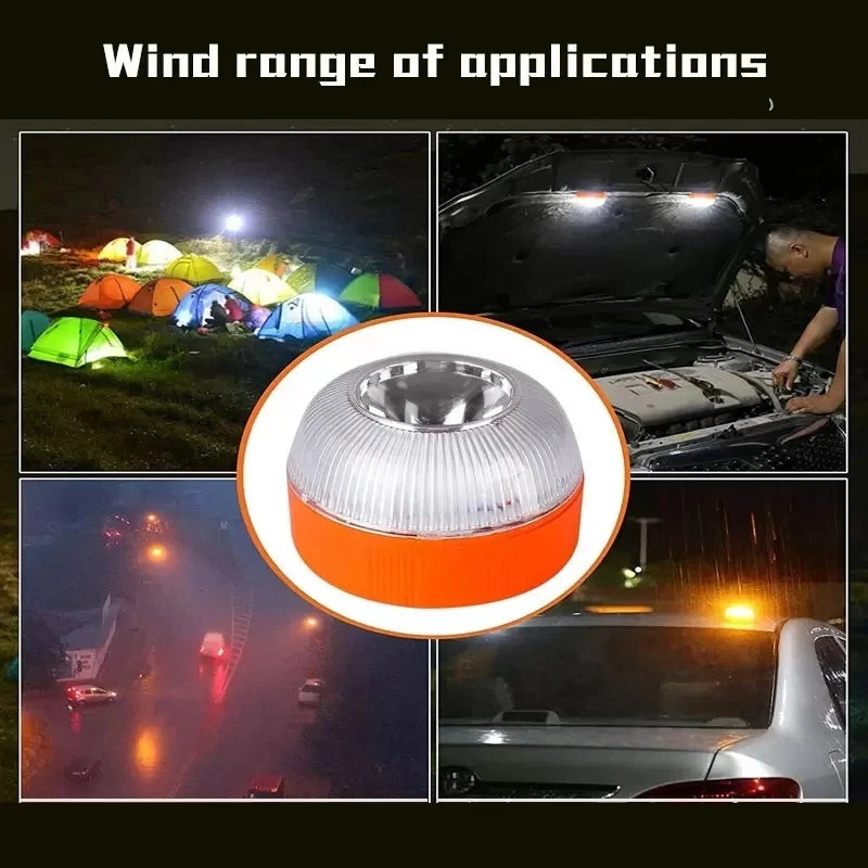 USB Rechargeable Car Emergency Beacon Light with Magnetic Strobe