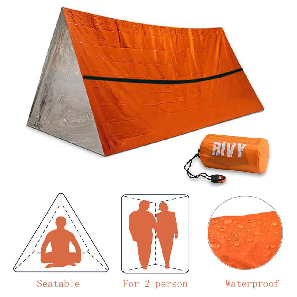 Emergency Shelter Survival Bivy Tube Tent Kit