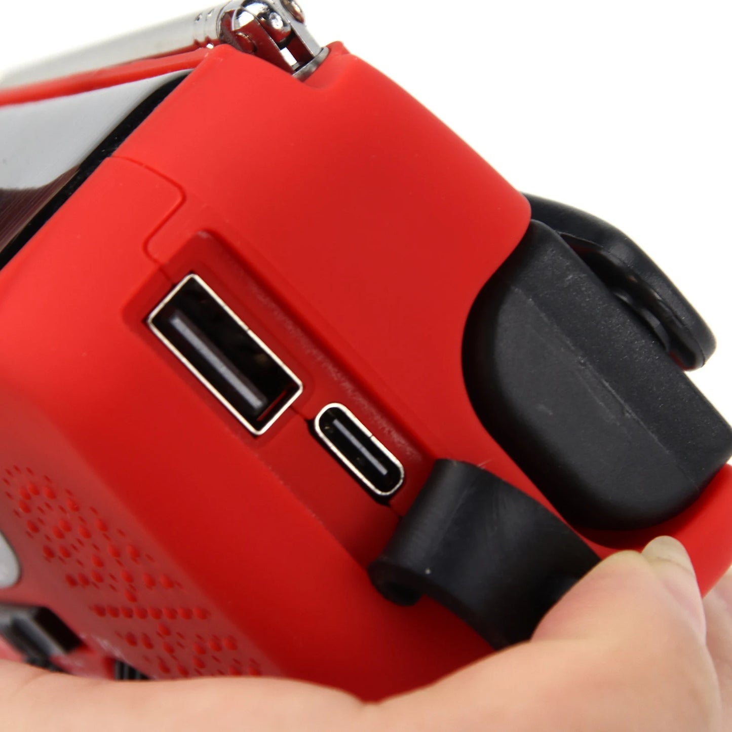 Multifunctional Solar Hand Crank Radio with LED Flashlight & USB Charging