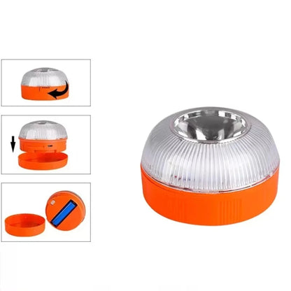 USB Rechargeable Car Emergency Beacon Light with Magnetic Strobe