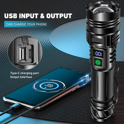 High Power Type-C LED Flashlight