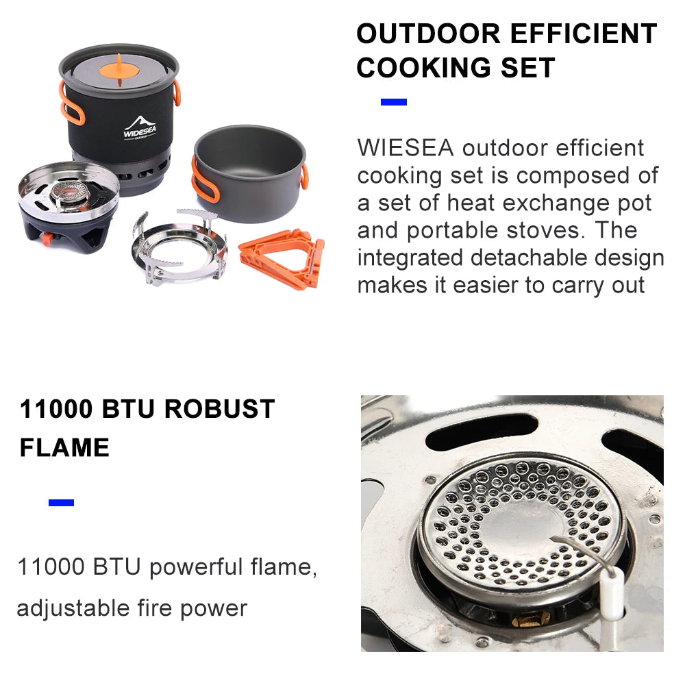 Camping Cooking System – Gas Burner & Pot Set