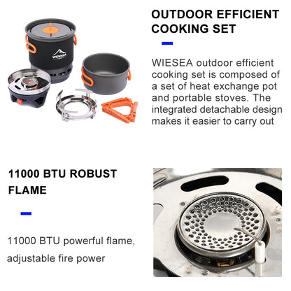 Camping Cooking System – Gas Burner & Pot Set