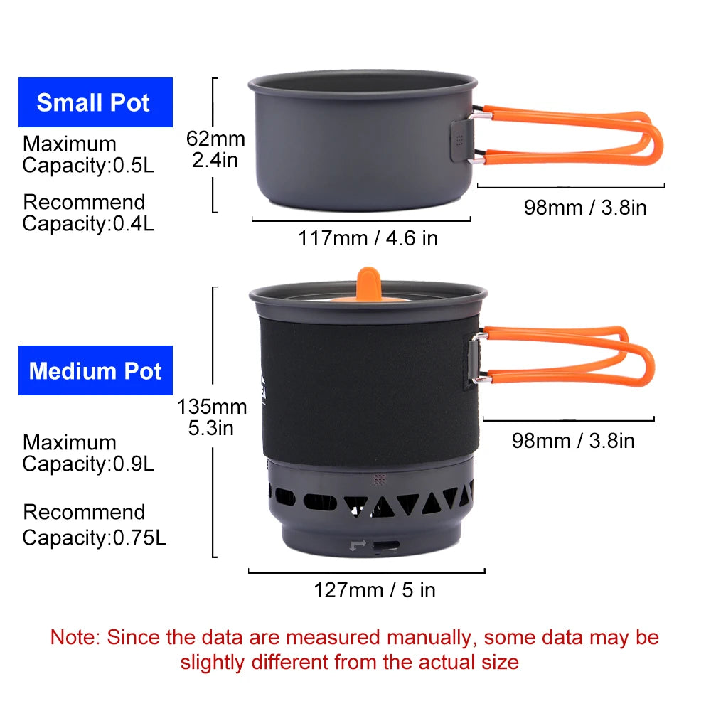 Camping Cooking System – Gas Burner & Pot Set