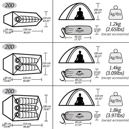 Cloud Up Ultralight Waterproof Camping Tent