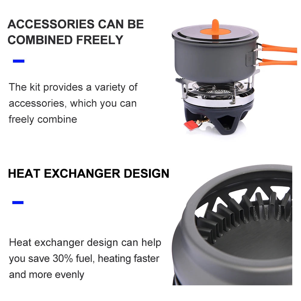 Camping Cooking System – Gas Burner & Pot Set