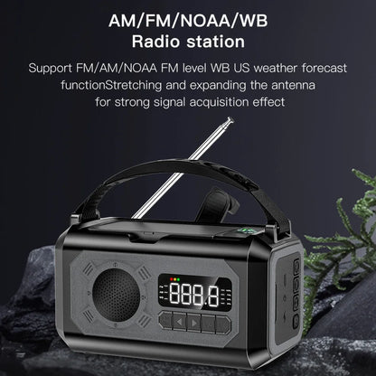 Solar Hand Crank Weather Radio with AM/FM/NOAA